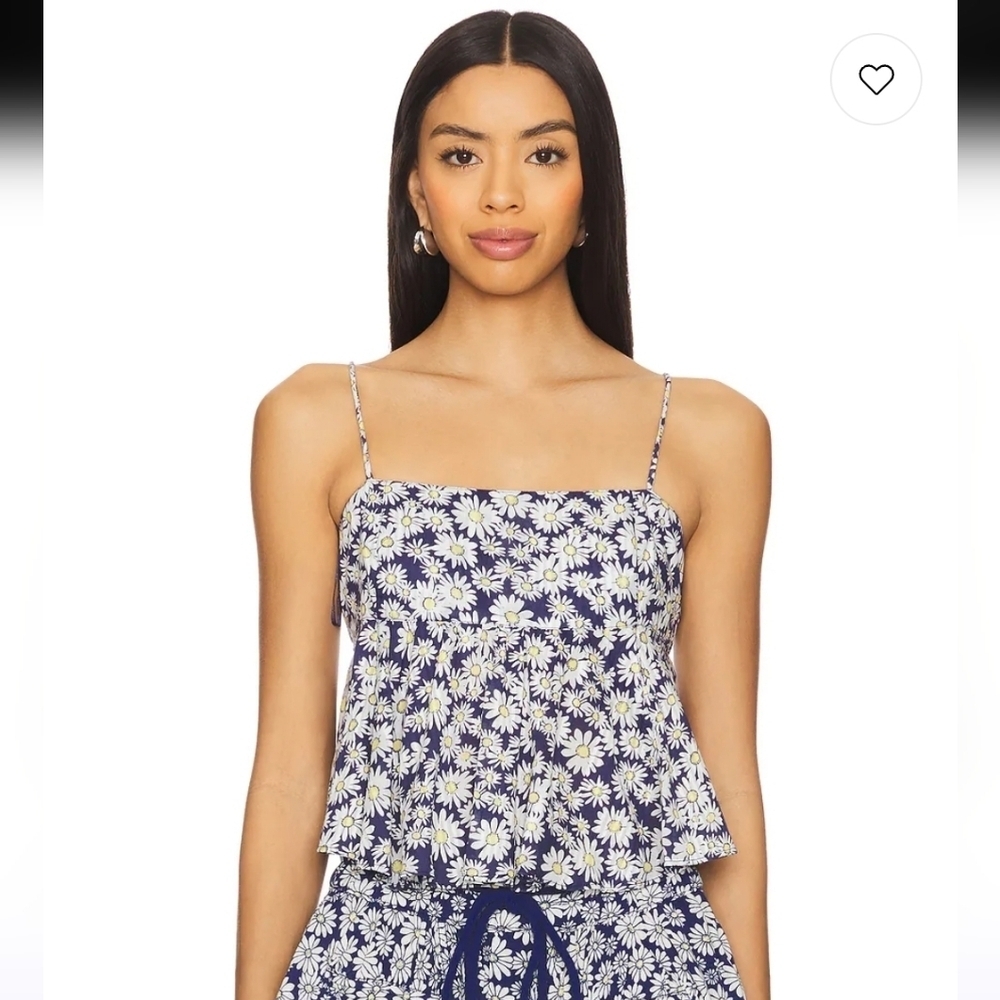 Free People Mia Printed Tank Bellweather Combo Womens Size Large New